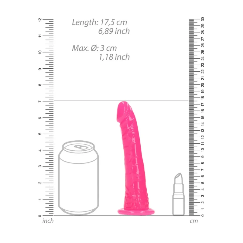 REALROCK Slim Glow in the Dark 15.5 cm Intimate Machine with Suction Cup