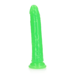 RealRock Glow Slim Intimate Machine with Suction Cup 22.5cm Green