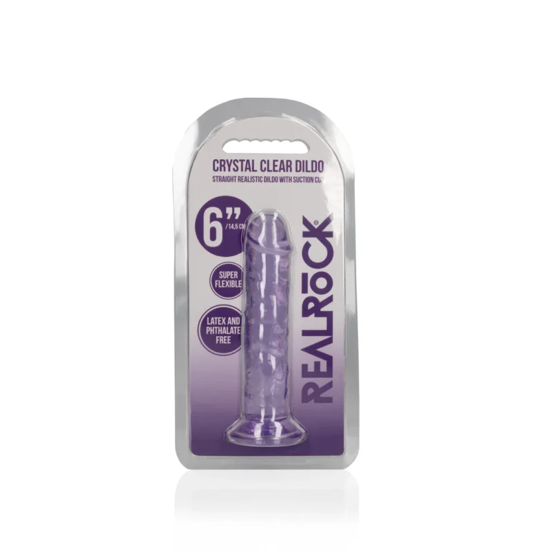 RealRock Crystal Clear Intimate Model 6" with Suction Base Transparent