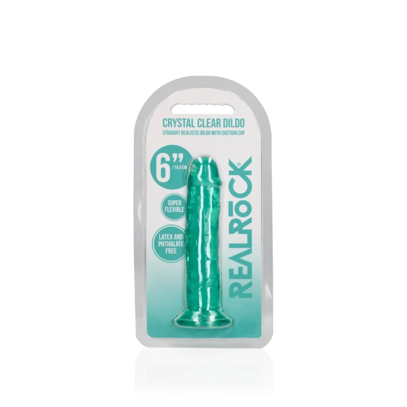 REALROCK Crystal Clear Model 6.1'' Intimate Device with Suction Base