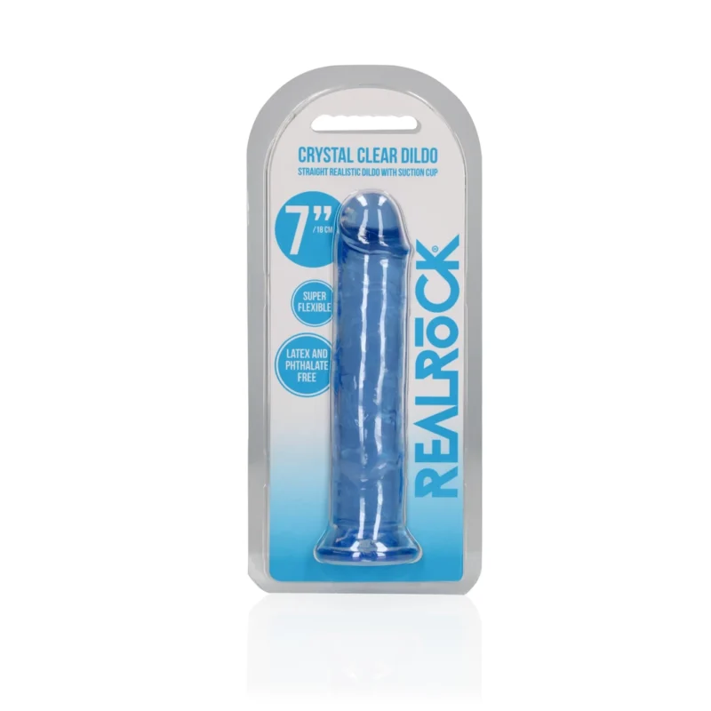 REALROCK Crystal Clear 7.9'' Intimate Model with Suction Base Transparent