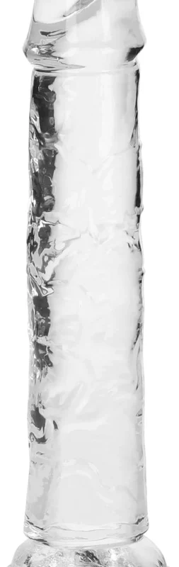 RealRock Crystal Clear 7'' Intimate Model with Suction Base, Transparent