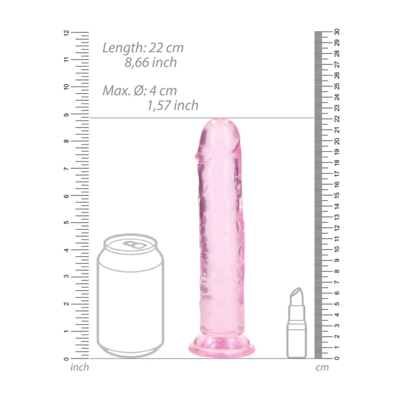 REALROCK Crystal Clear Intimate Model 22 cm with Suction Cup Transparent