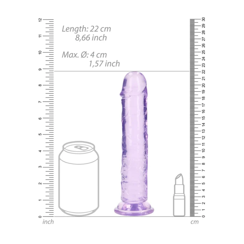 RealRock Crystal Clear Intimate Model 8.7'' with Suction Cup Transparent