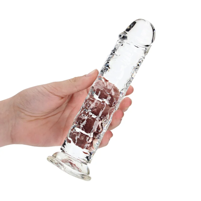 REALROCK Crystal Clear 8.7" Intimate Machine with Suction Base Transparent