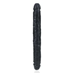 RealRock Slim Double Ended Model 30.5 cm Black - Flexible Intimate Toy