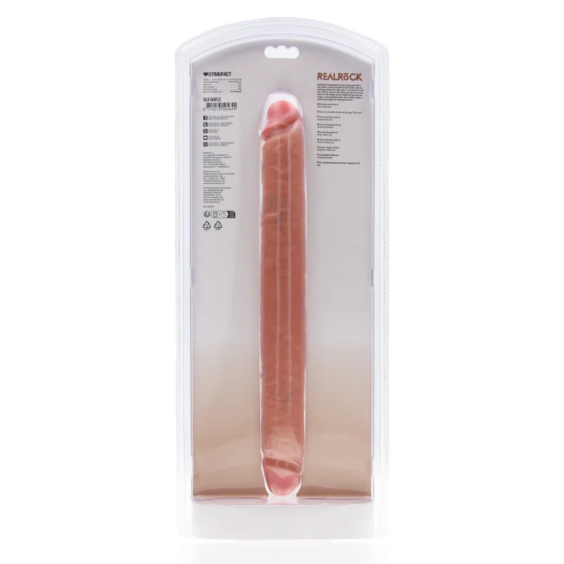 RealRock Slim Double-Ended Intimate Model 35.6cm Flesh Tone