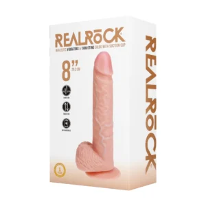 RealRock Vibrating Thrusting Model 20.5cm Skin-Tone with Suction Base