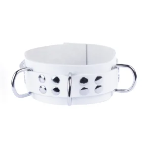 Red Leather Collar - Adjustable European Cowhide Model