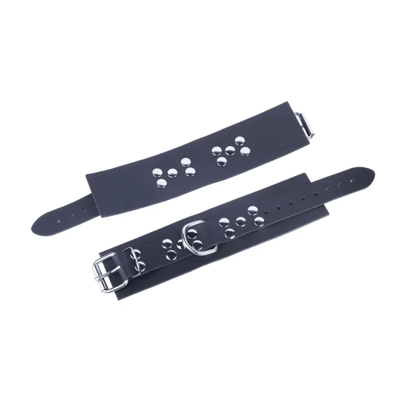 Red Leather Riešų ir kulkšnių atramos, juodos 6 cm reguliuojamos