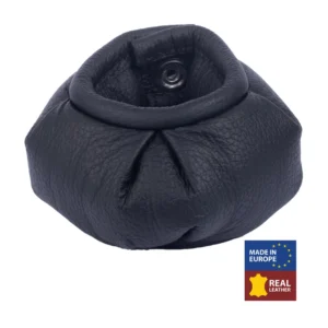 Hiekka Leather Weighted Support Ring 500g Black, 5cm Wide