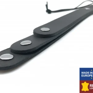 Red Leather Paddle Black 39.5cm Multi-Strap Durable Design