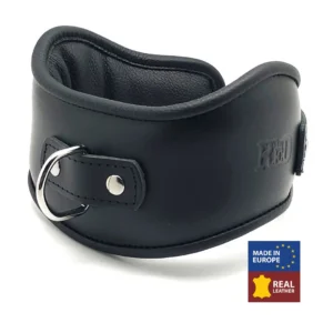 Red Leather Black Leather Collar European Vegetable-Tanned Adjustable Strap