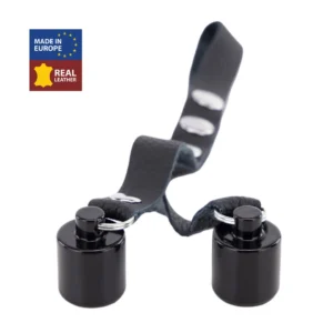 Red Leather Ballstretcher Adjustable Double 2x50g Black