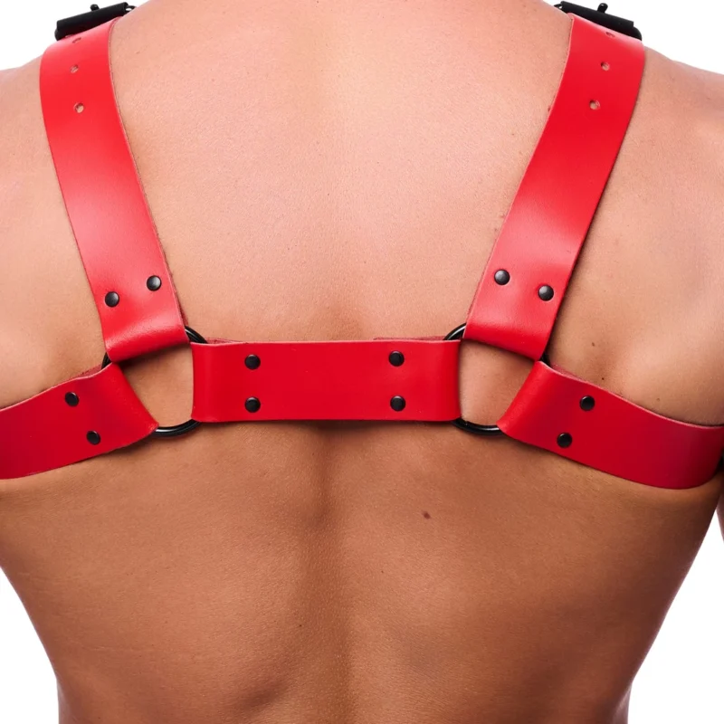 Red Leather Buldogo odiniai diržai L/XL reguliuojami raudonos karvės odos