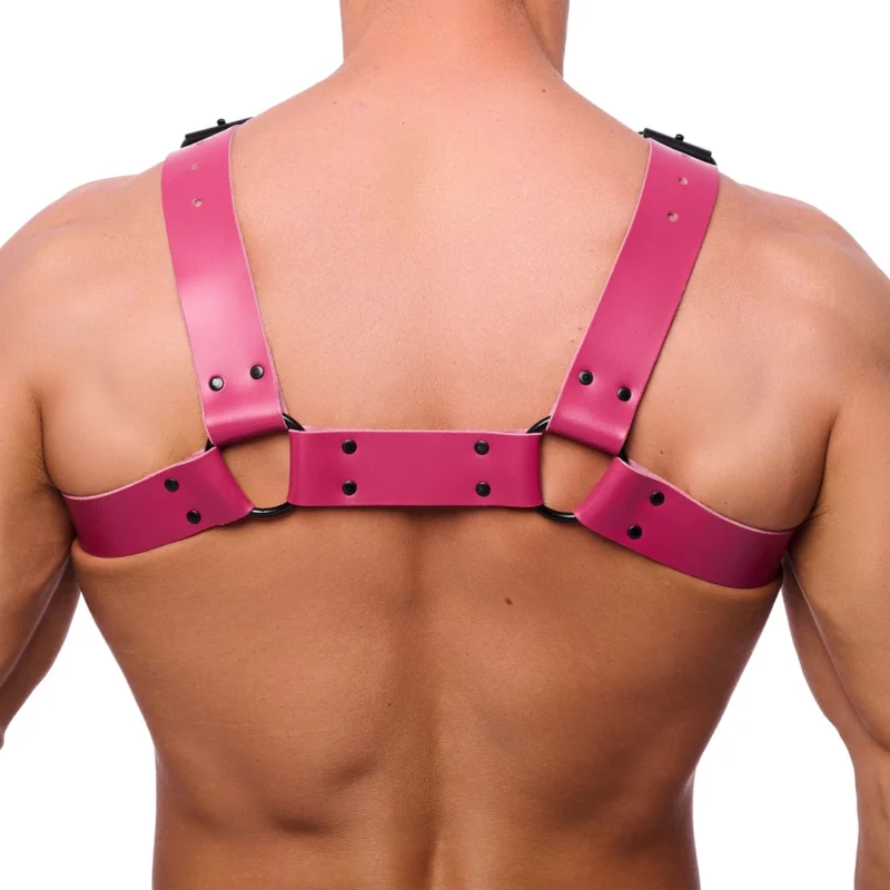 Red Leather Buldogo odiniai diržai S/M rožiniai – reguliuojamas europietiškas dizainas