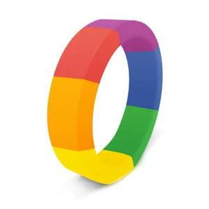 Perfect Fit Brawn Pride Silicone Support Ring Rainbow 44.5mm