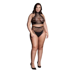 Curve Underwear Carpo XLVI Two-Piece Turtleneck Crop Top & Panties Plus Size