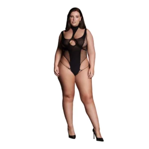 Casmir Cyllene XLVIII Plus Size Bodysuit with Turtleneck Black