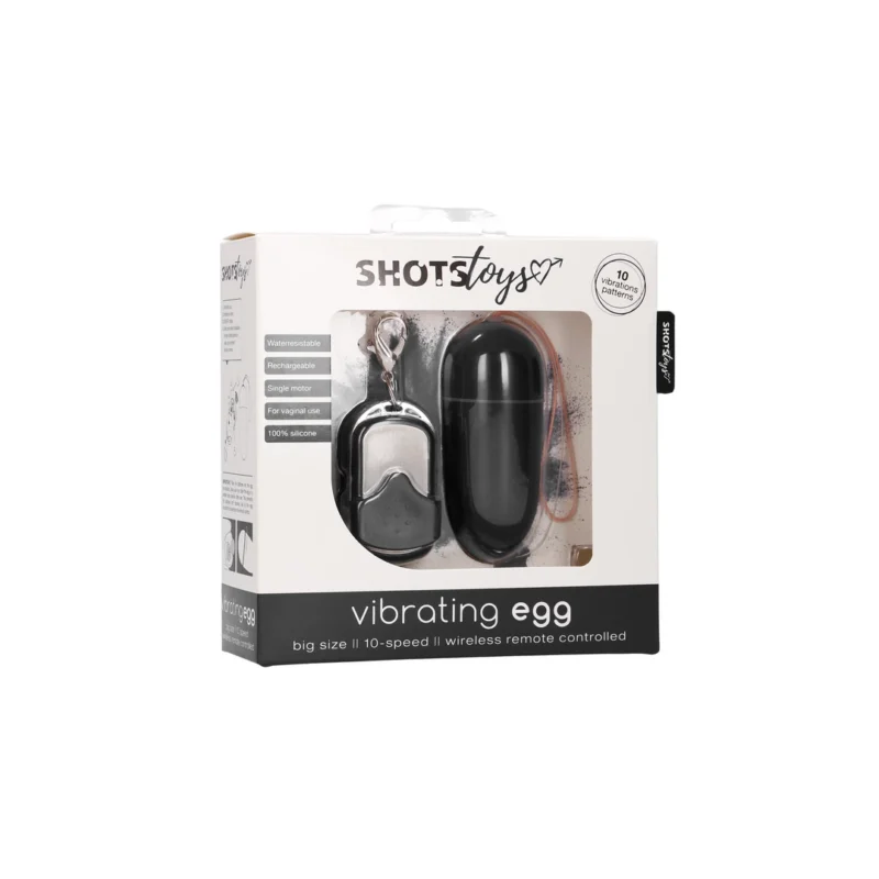 Nexus VibeLuxe Wireless Remote Intimate Egg 10 Modes Black Large