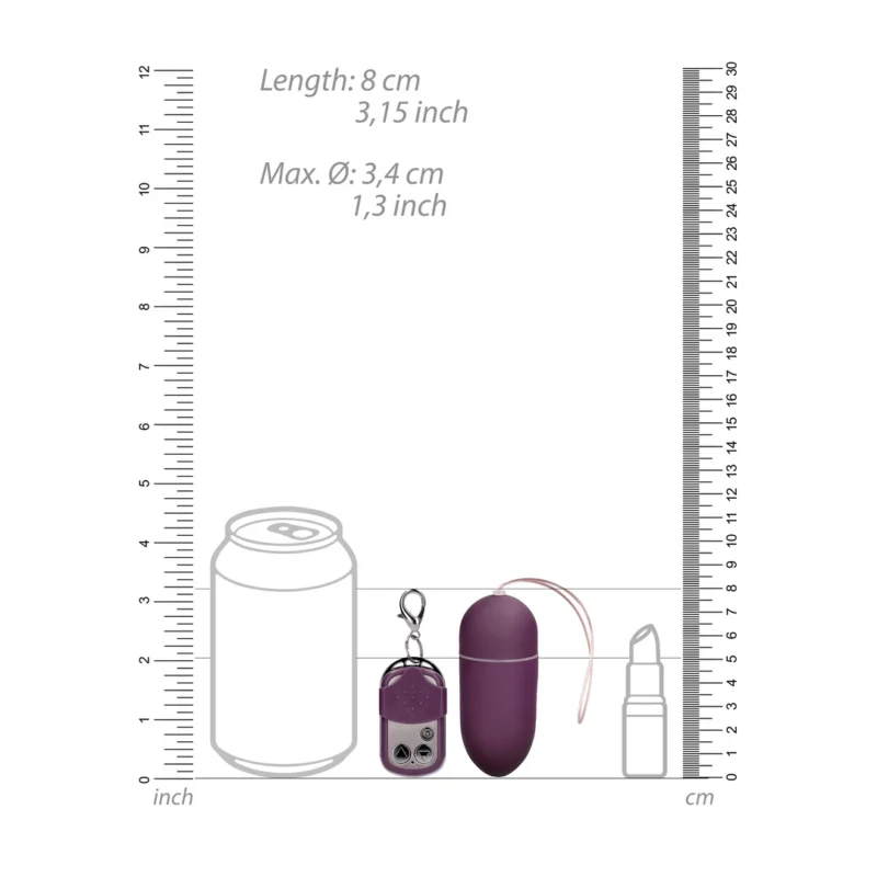 Senza Vibrating Egg L Purple - 10-Mode Wireless Remote System
