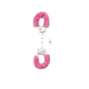 Ouch! Furry Model Intimate Handcuffs Black - Soft Plush, Adjustable