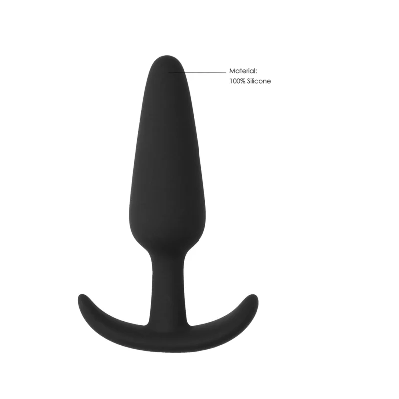 EasyToys Slim Silicone Training Plug Black - Flexible Small Model