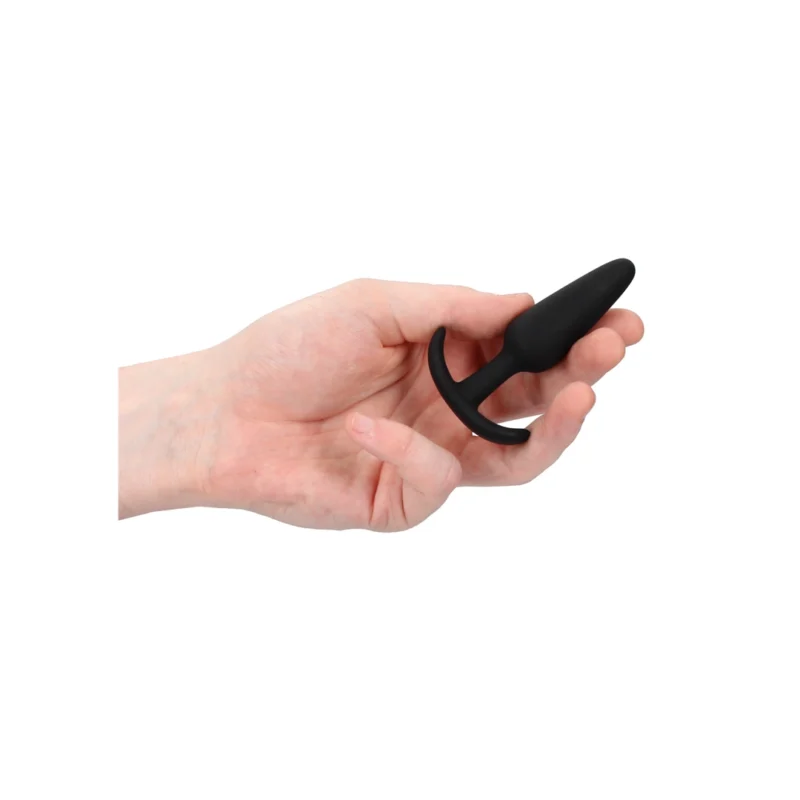 EasyToys Slim Silicone Training Plug Black - Flexible Small Model