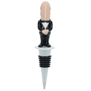 Gift Republic Groom Bottle Stopper - Elegant Party Accessory, Silver Finish