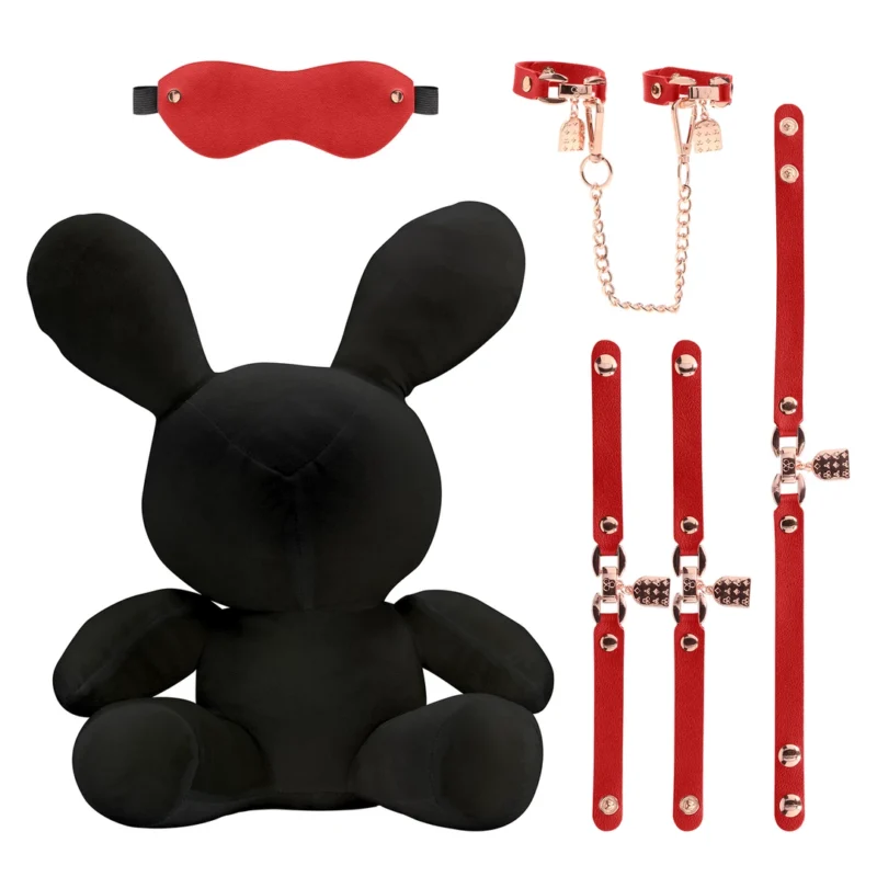 Rimba Velvet Rabbit Accessory Large Black - Soft Plush Collectible