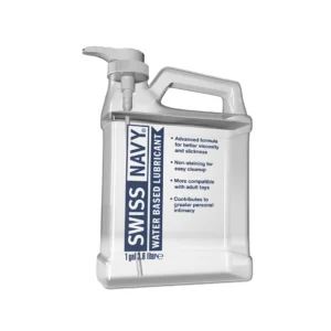 Swiss Navy Premium Water-Based Lubricant 3785ml Leak-Proof Bottle