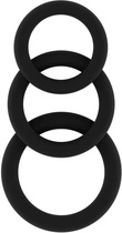 EasyToys Silicone Support Ring Set Black & Grey 3 Sizes Ergonomic Design