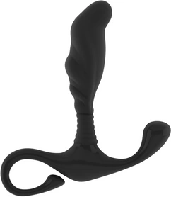 Easytoys Anal Series Curved Prostate Stimulator Black-Grey Ergonomic Design