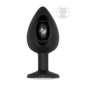 SONO Model No.91 Intimate Silicone Plug with Movement System 9.5cm Black