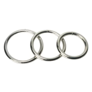Trine Steel Ring Collection - Stainless Steel, 3 Sizes Set