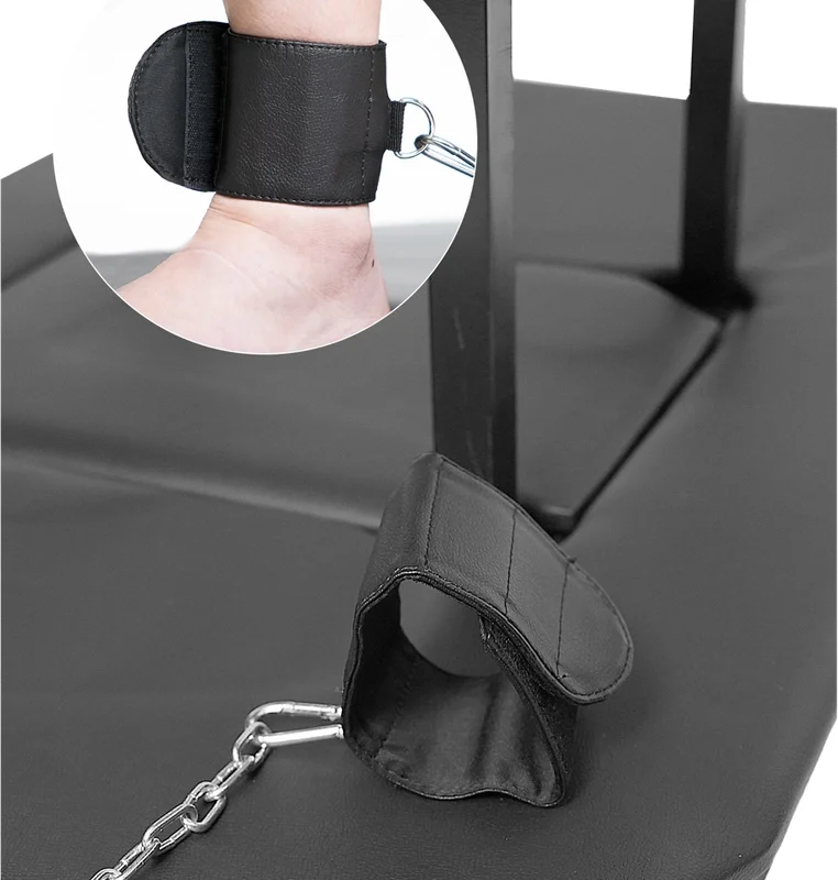 Open Love Chair Intimate Furniture Adjustable Iron Frame Black 183x76x120cm