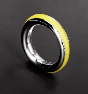 Cazzo Tensions Stainless Steel Ring 40mm with Silicone Inlay - Red