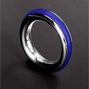 Cazzo Tensions Steel Ring 45mm with Silicone Inlay - Red Accent