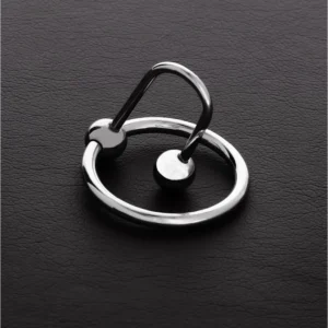 Full Stop Stainless Steel Glans Ring with Urethral Sphere 30mm