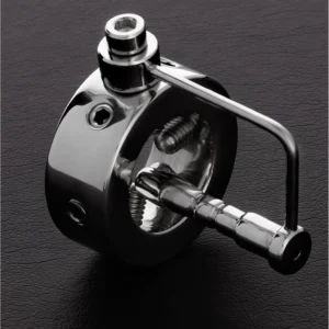 Shots Spike Steel Glans Ring with Plug 25mm - Adjustable Spiked Design