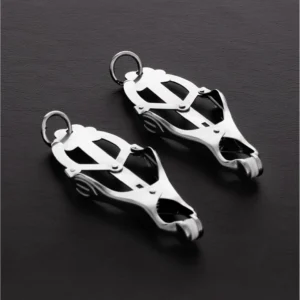 Squeezer Teaser Clover Adjustable Steel Nipple Clamps with Ring