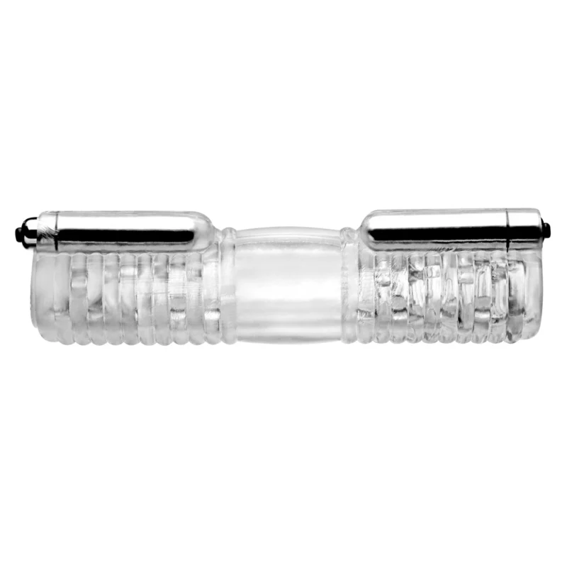 XR Brands Head-To-Head Dual Vibrating Intimate System Transparent