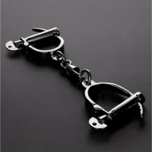 Sinner Gear Adjustable Darby Steel Handcuffs - Multi-Position Locking System