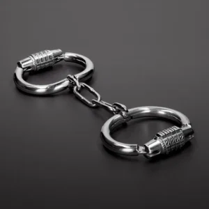 EasyToys Stainless Steel Handcuffs with Secure Combination Lock 1214