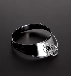 Kiotos Chrome Steel Collar for Men with Locking Clasp 15/38cm