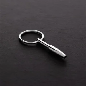 Ouch! Stainless Steel Hollow Mini Intimate Plug 0.3/0.8 cm with Safety Ring