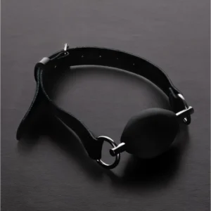 Ouch! Oval Silicone Restraint Ball with Adjustable Leather Strap 42.5mm