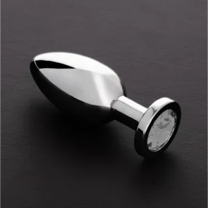 Sinner Gear Stainless Steel Anal Plug Large with Glass Gemstone
