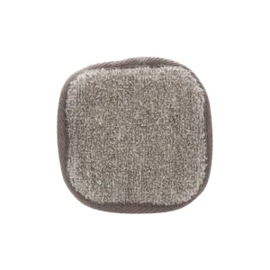 Touche Square Face Pad with Charcoal & Natural Hemp Fibers, Black