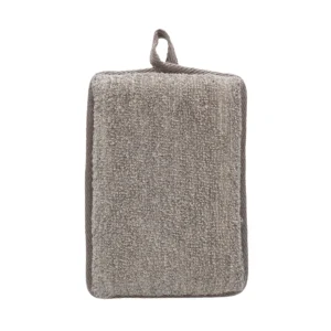 Touche Rectangle Bath Sponge Bamboo Charcoal & Flax Hemp Double-Sided